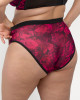 Sheer Mesh High Cut Brief in Dramatic Roses FINAL SALE 45% Off