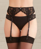 Lace Garter Belt in Black