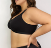 Cotton Luxe Wirefree Bra in Black on Black