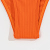 Classic Solid Color Simple Design 2 Piece Bikini Swim Set in Orange