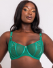 Ornate Balcony Bra in Emerald Green