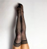 Angelica Rhinestone Fishnets Thigh Highs in Black