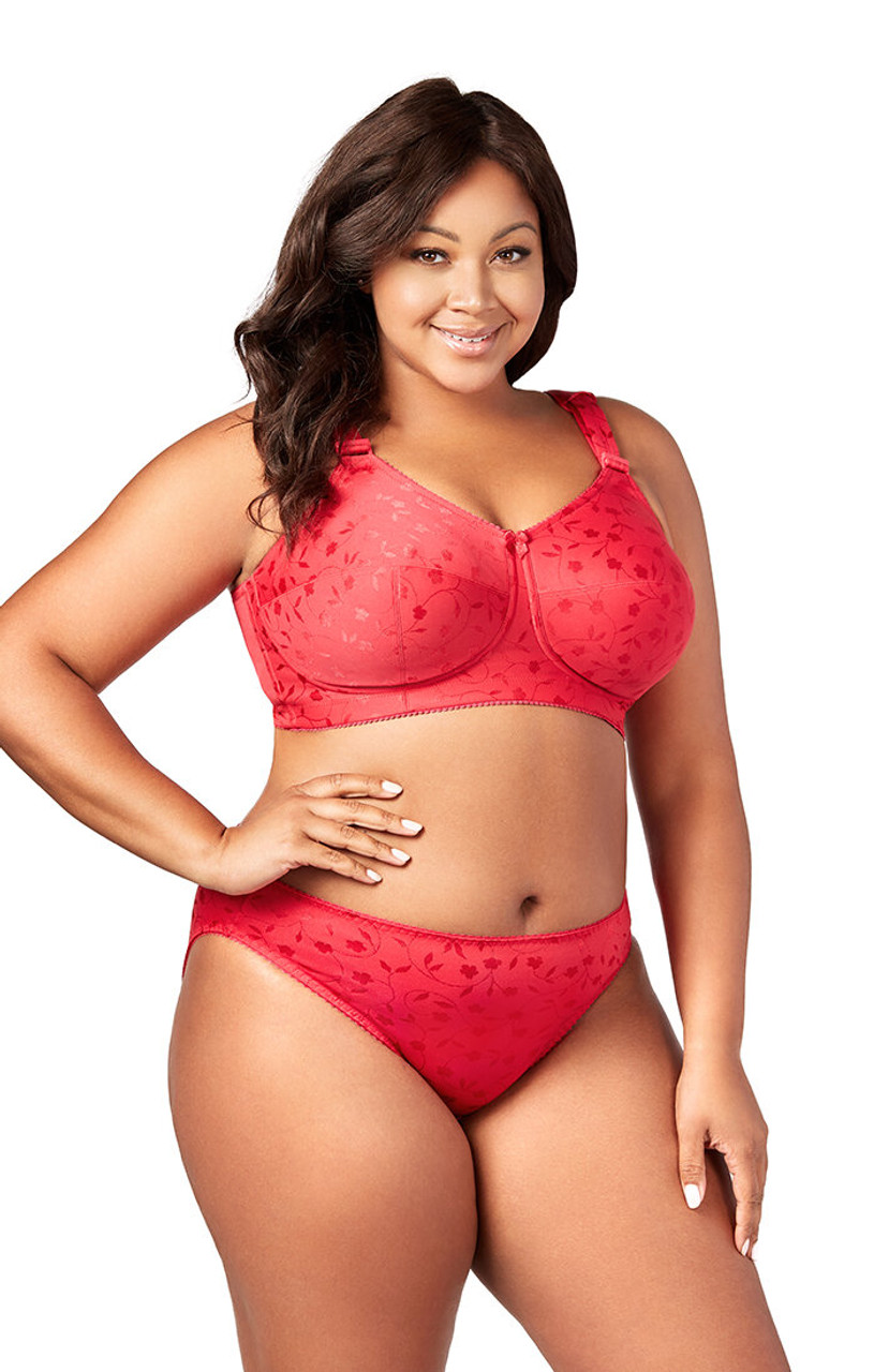 Elila Jacquard Softcup Bra in Red - Busted Bra Shop