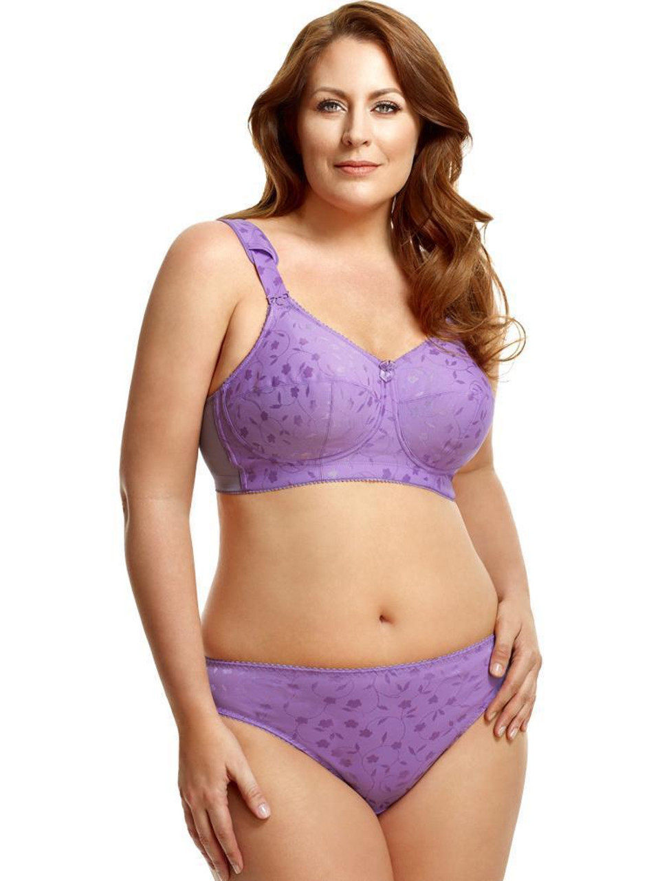 Elila Jacquard Softcup Bra in Lilac - Busted Bra Shop