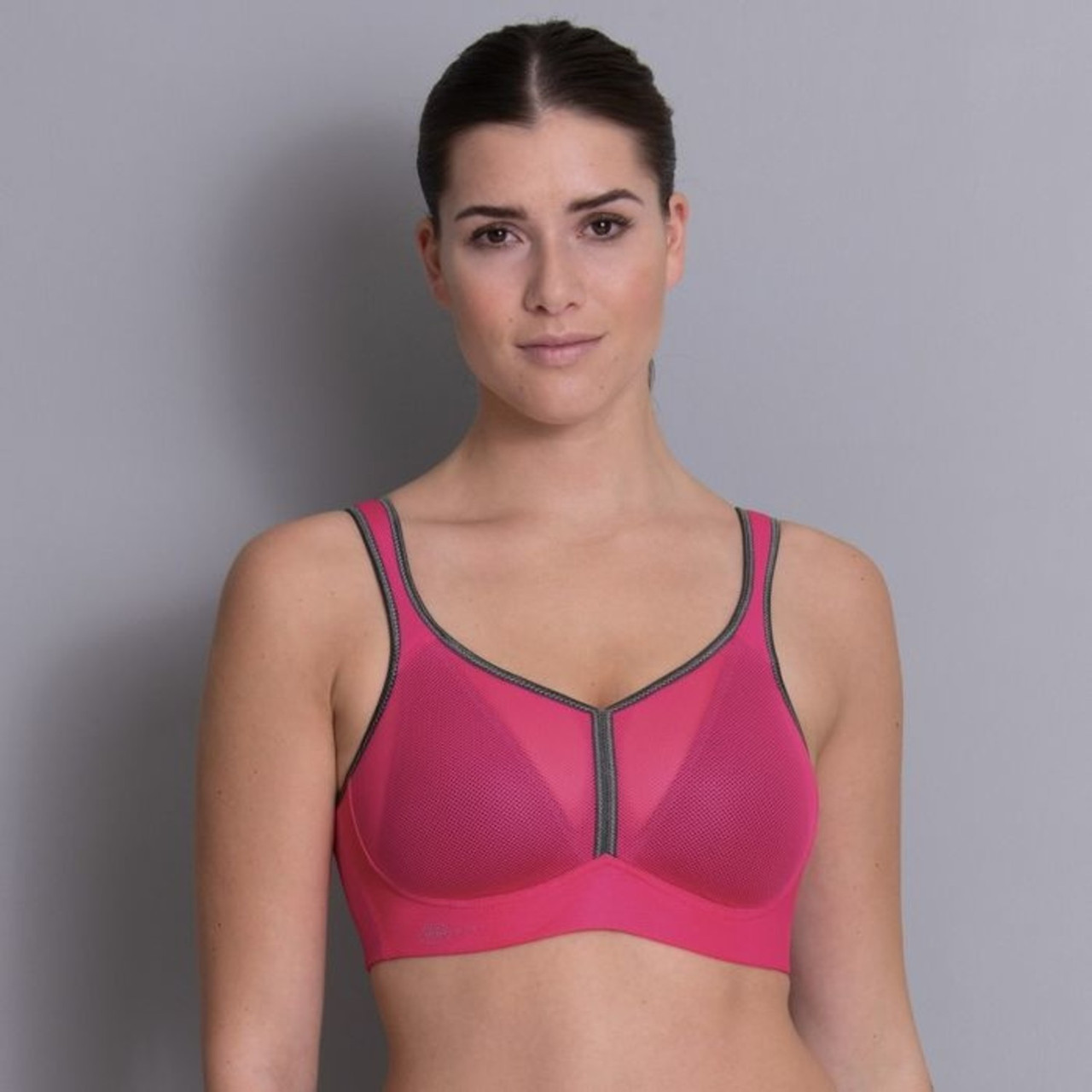 Anita Air Control Delta Pad Sports Bra in Pink/Anthracite - Busted Bra Shop