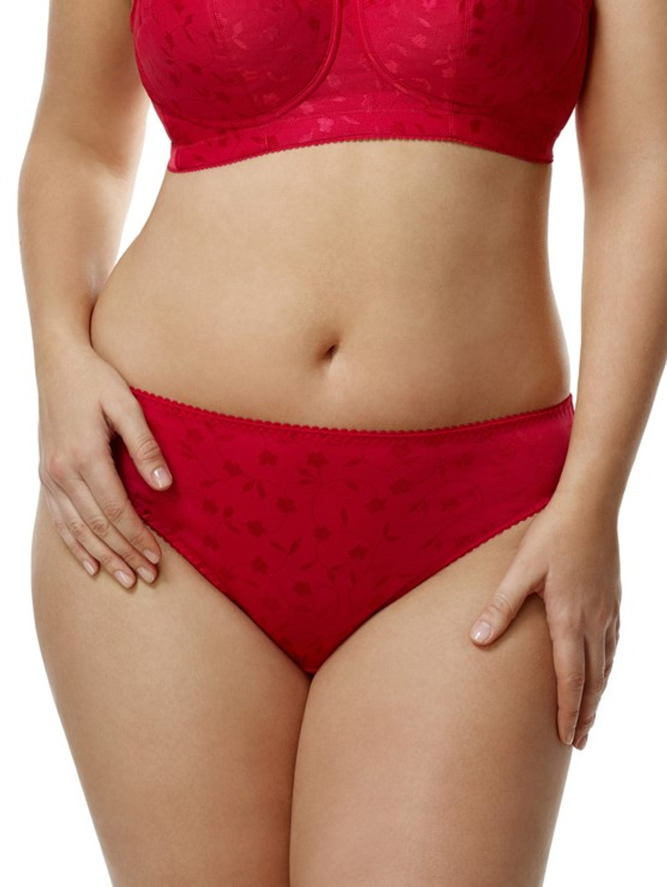 Elila Jacquard Panty in Red - Busted Bra Shop