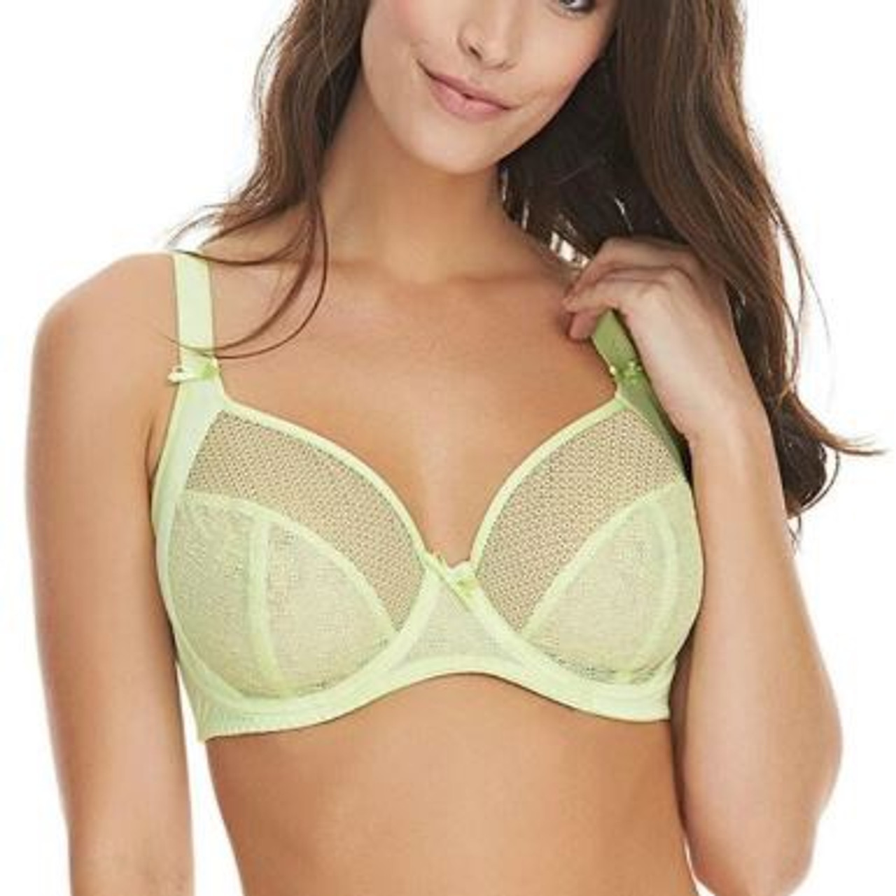 Freya Hero Side Support Balcony Bra in Pistachio (PII) FINAL SALE NORMALLY  $60 - Busted Bra Shop