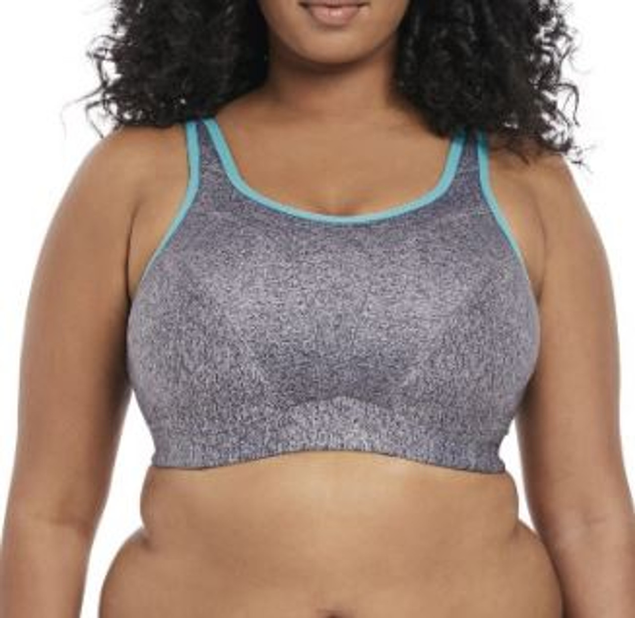 Goddess Wirefree Sports Bra in Slate