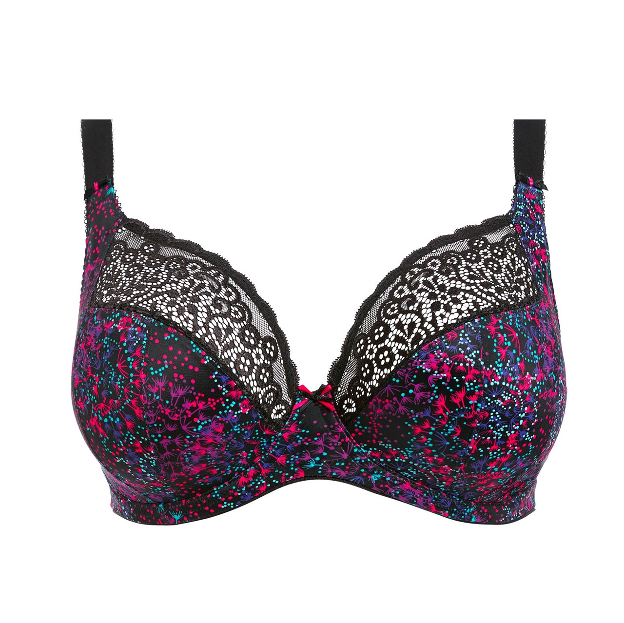 Elomi Jodi Underwire Plunge Bra in Firecracker (FIK) FINAL SALE NORMALLY  $66 - Busted Bra Shop