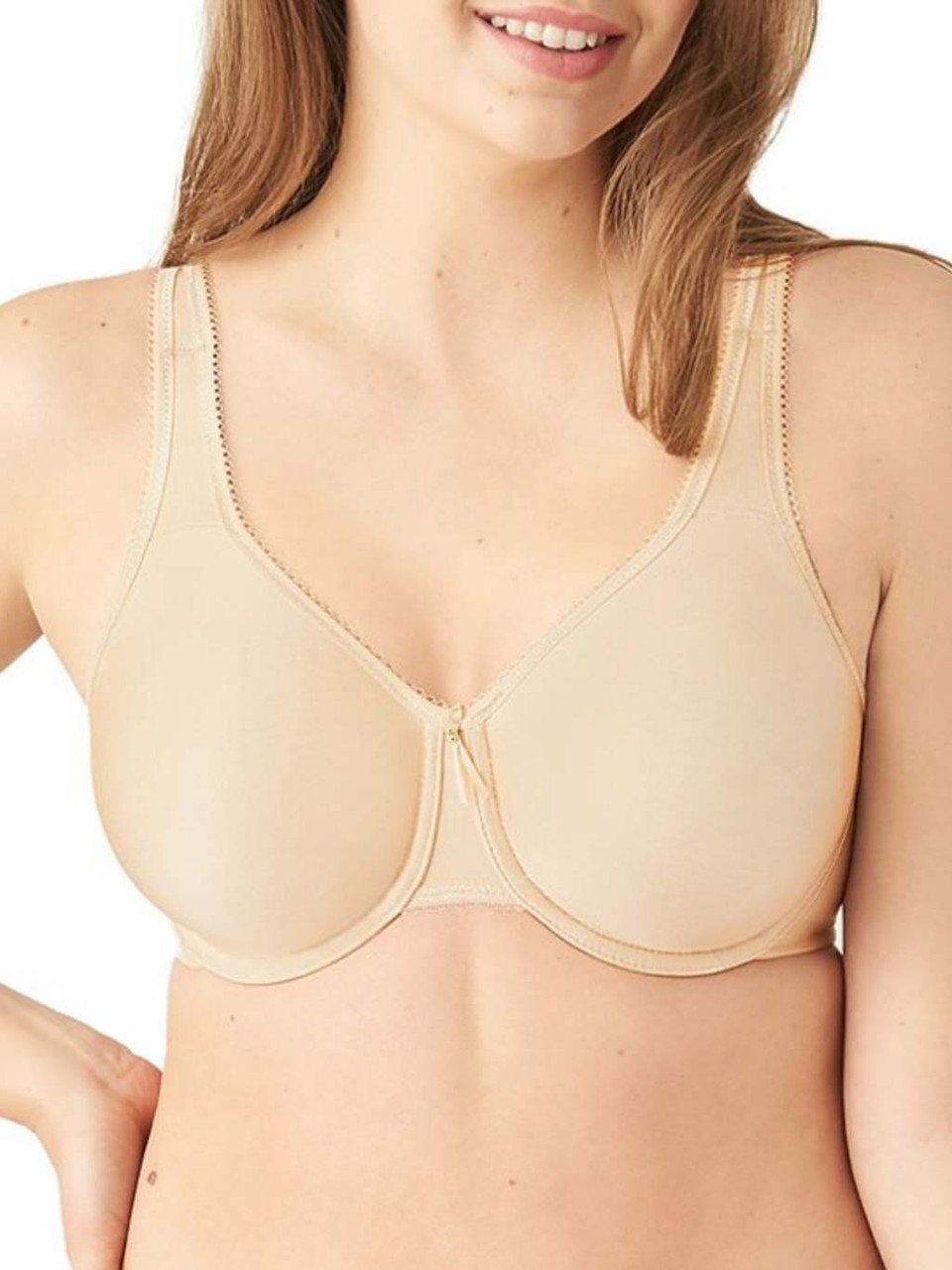 Wacoal Basic Beauty Spacer Underwire T-Shirt Bra in Sand - Busted Bra Shop