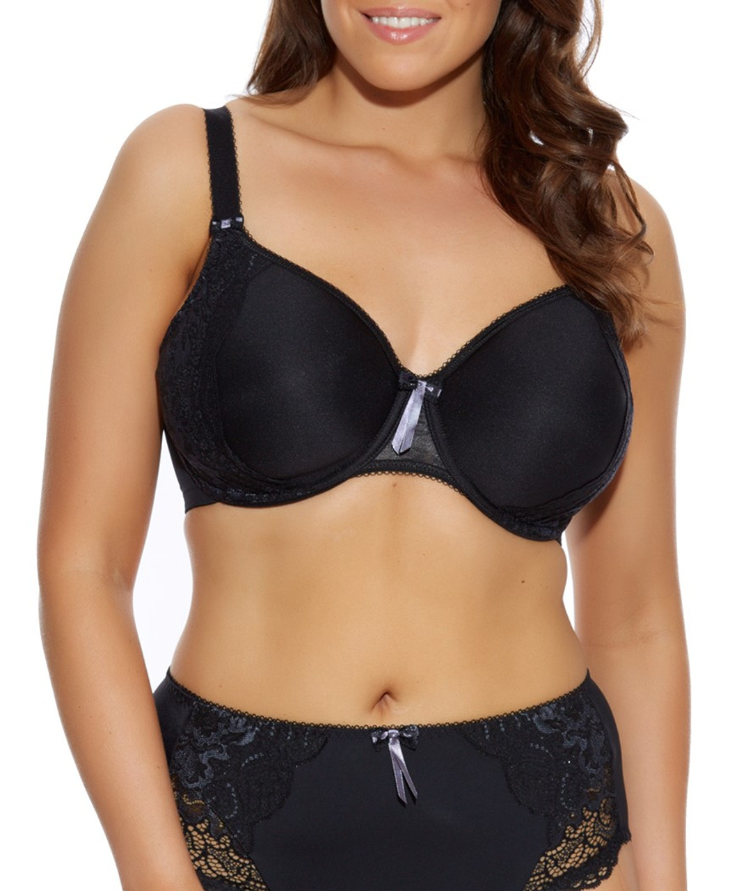 Elomi Amelia Underwire Bandless Spacer Bra in Black FINAL SALE (40% Off) -  Busted Bra Shop