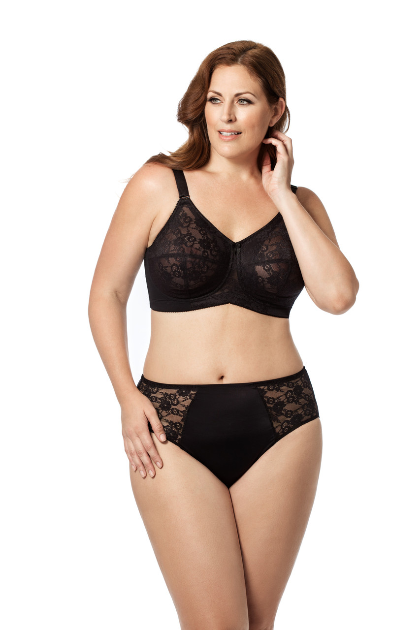 Elila BLACK Kaylee Full Coverage Soft Cup Bra, US 38H, UK 38FF 