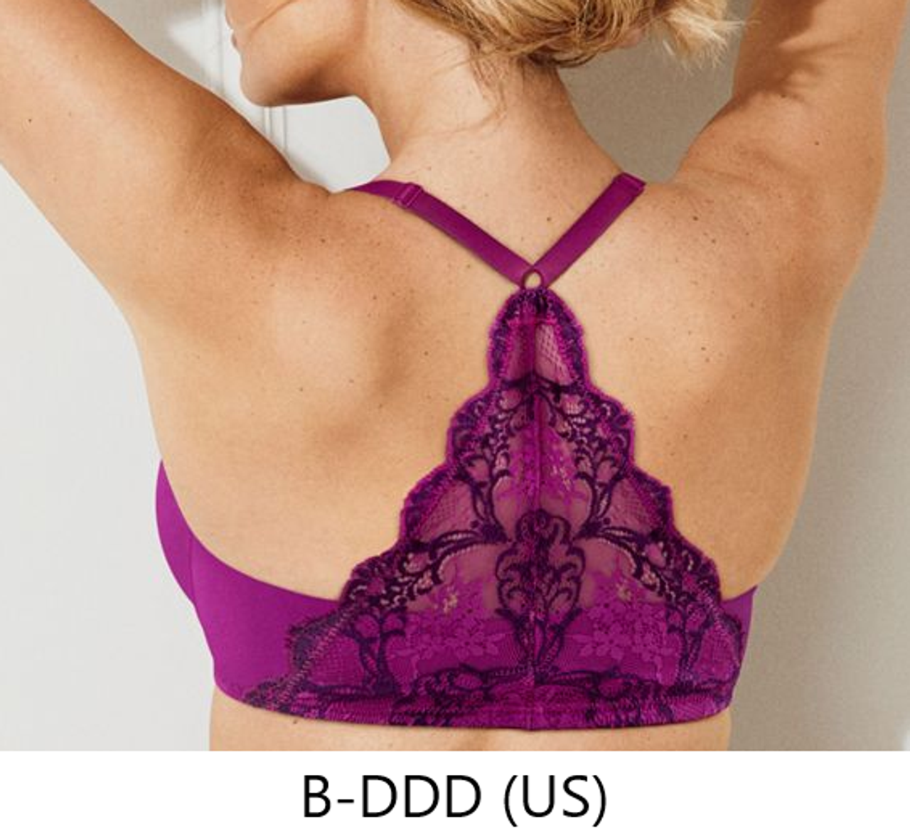 Wacoal Lace Impression Racerback Underwire T-Shirt Bra in Hollyhock SALE  NORMALLY $68