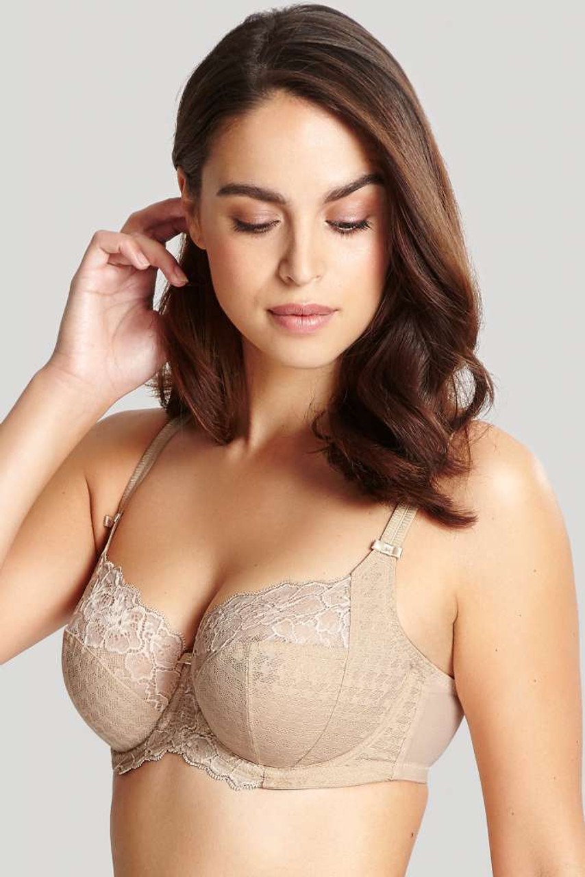 Comfortable full cup bra, lace overlay, C to K-cup