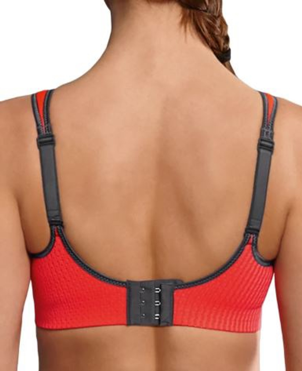 Anita Air Control Delta Pad Sports Bra in Coral/Anthracite - Busted Bra Shop