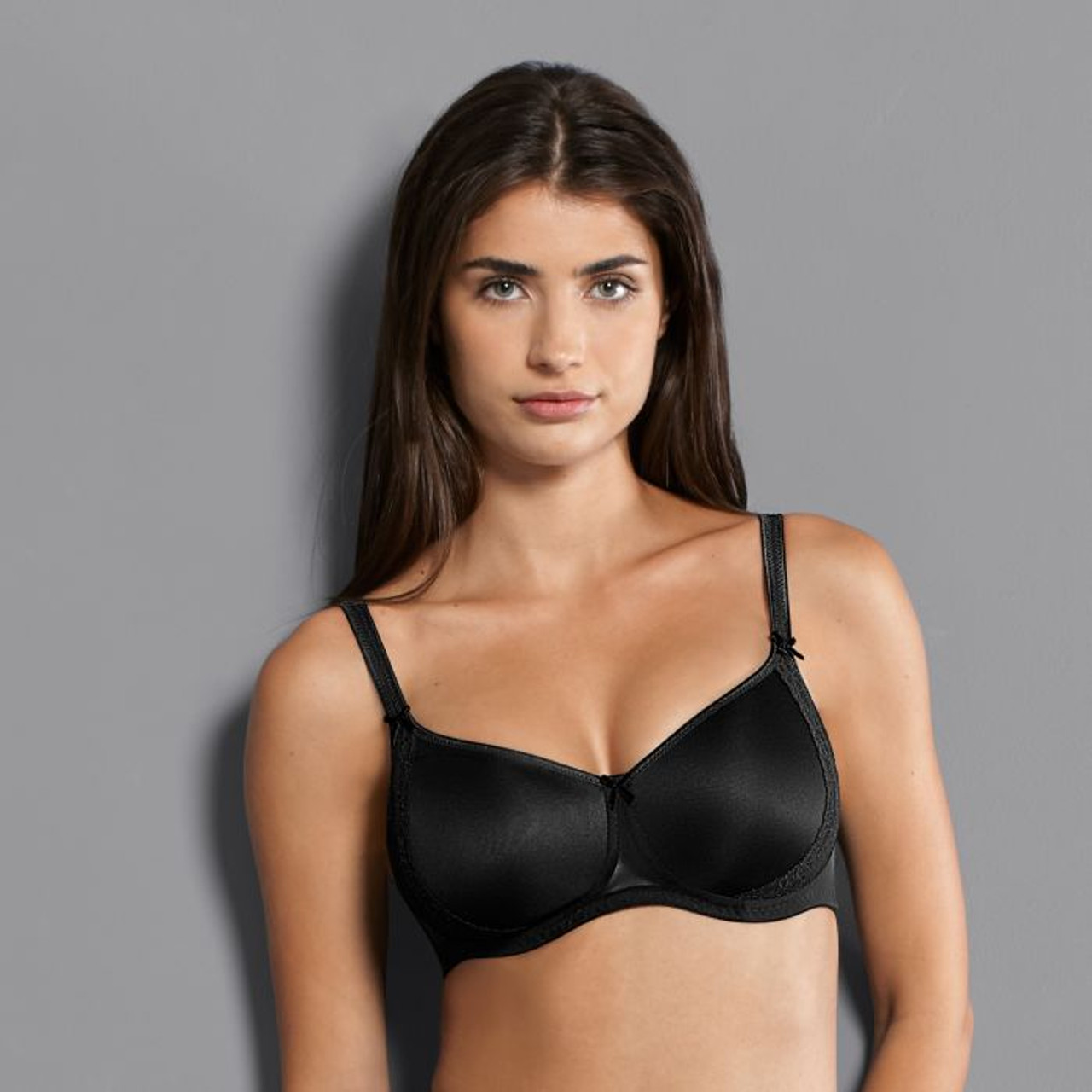 Rosa Faia Twin Wirefree Soft Bra in Black - Busted Bra Shop
