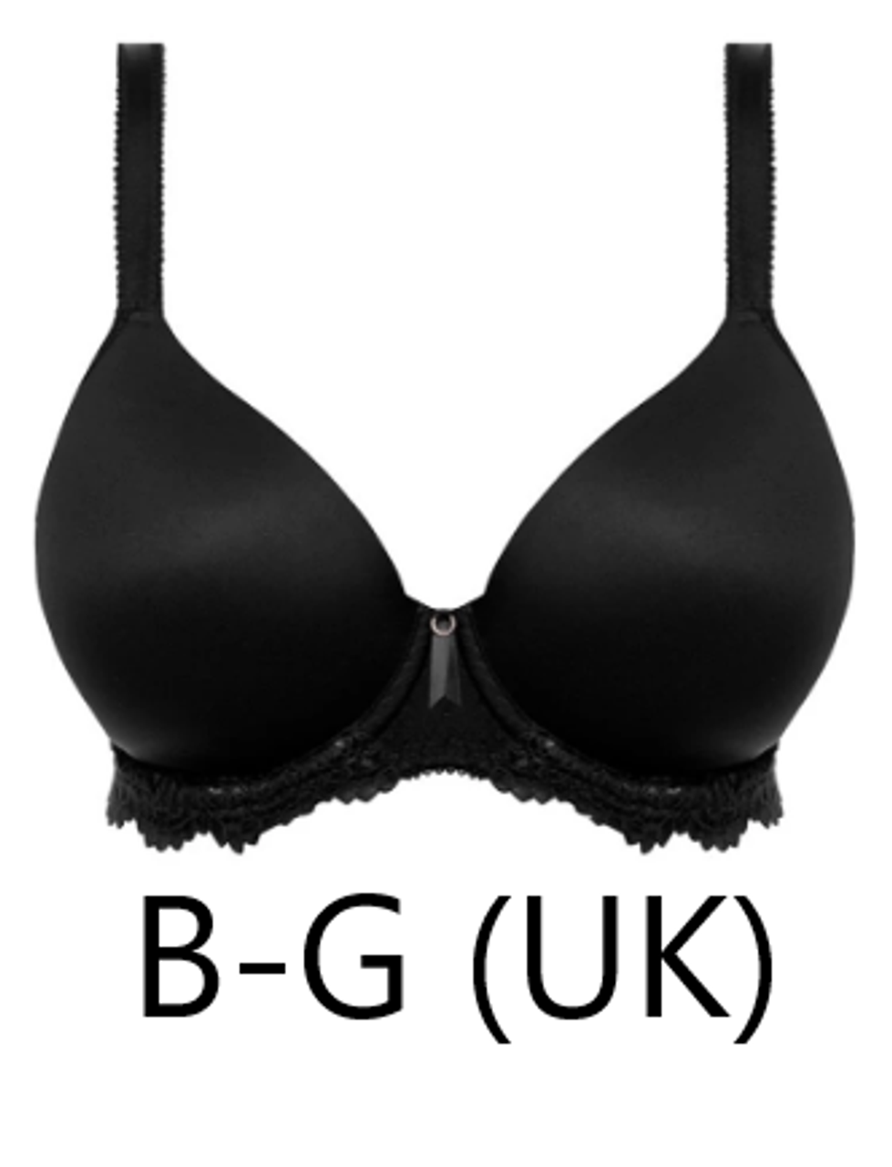 Freya Expression Demi Plunge Molded Bra in Black - Busted Bra Shop