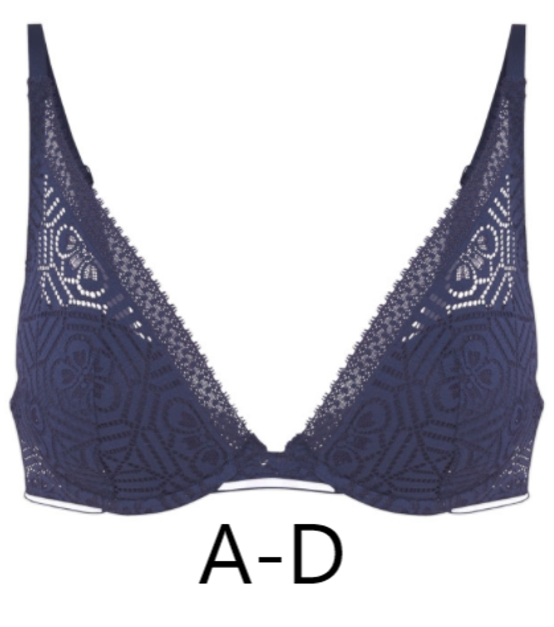 Simone Perele Asta Triangle Push-Up Bra in Navy FINAL SALE (50