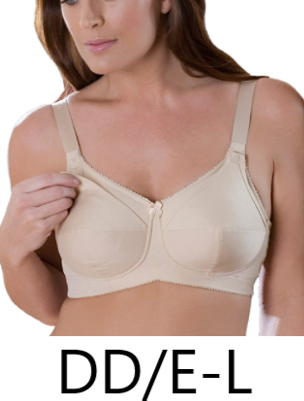 Elila 2-Ply Cotton Support Nursing Softcup #1613,42Dd/E,Nude 