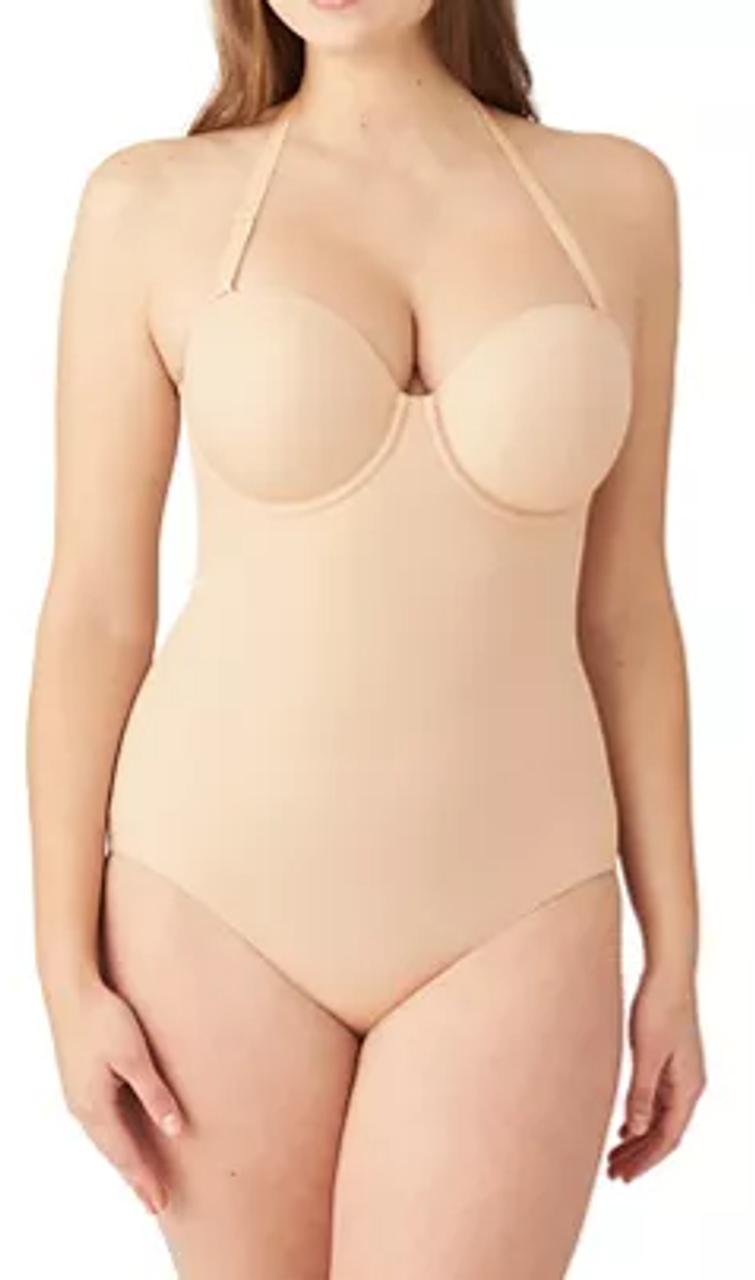 Wacoal Body Shaper Body Suit Unpadded Underwire Nude Beige Size