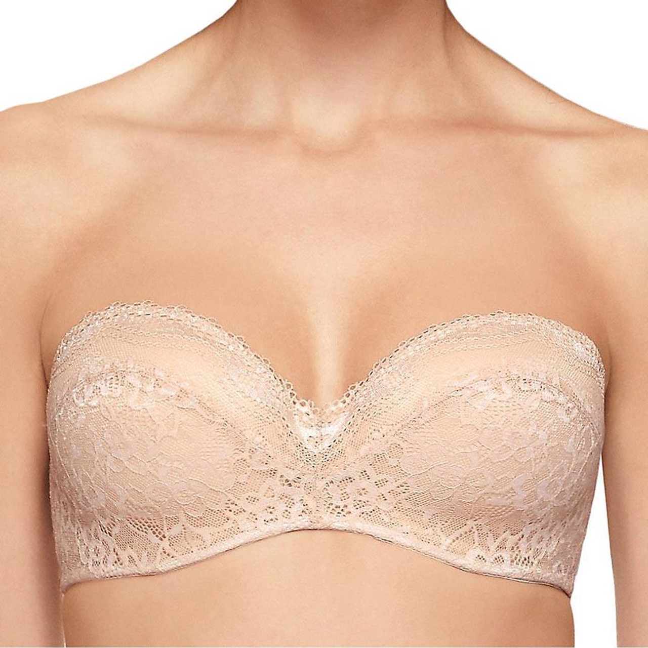 B.tempt'd B.enticing Strapless Bra in Au Natural - Busted Bra Shop