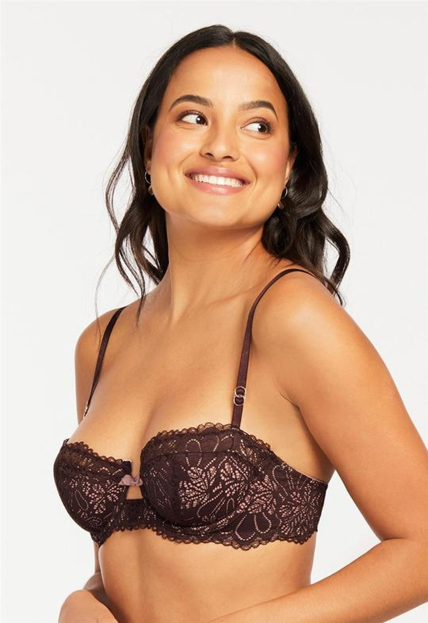 Montelle Cocoa Bliss Wire Free Bra in Cocoa/Blush FINAL SALE (50% Off) -  Busted Bra Shop