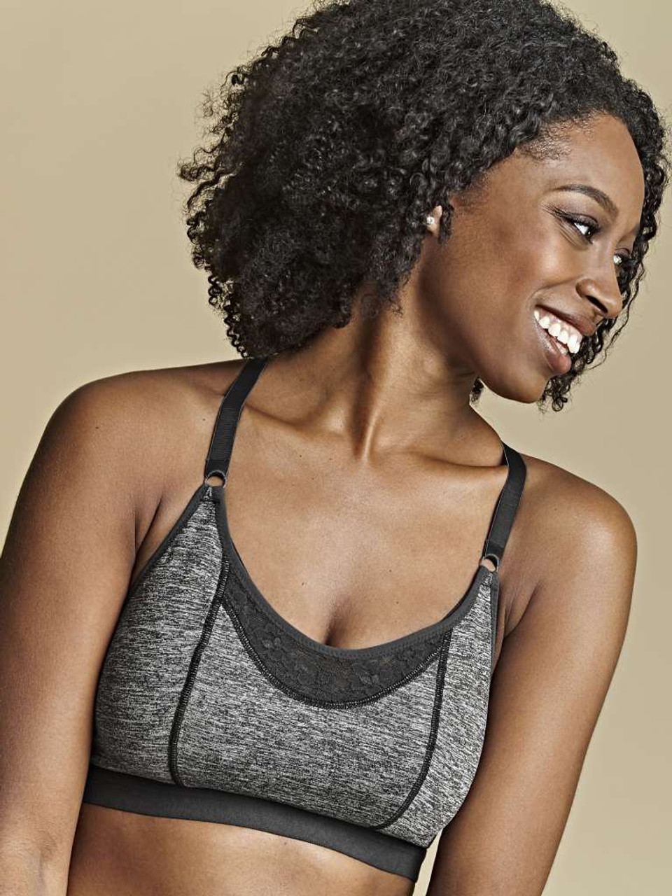 Cleo Freedom Non-Wired Bra in Charcoal FINAL SALE (50% Off) - Busted Bra  Shop