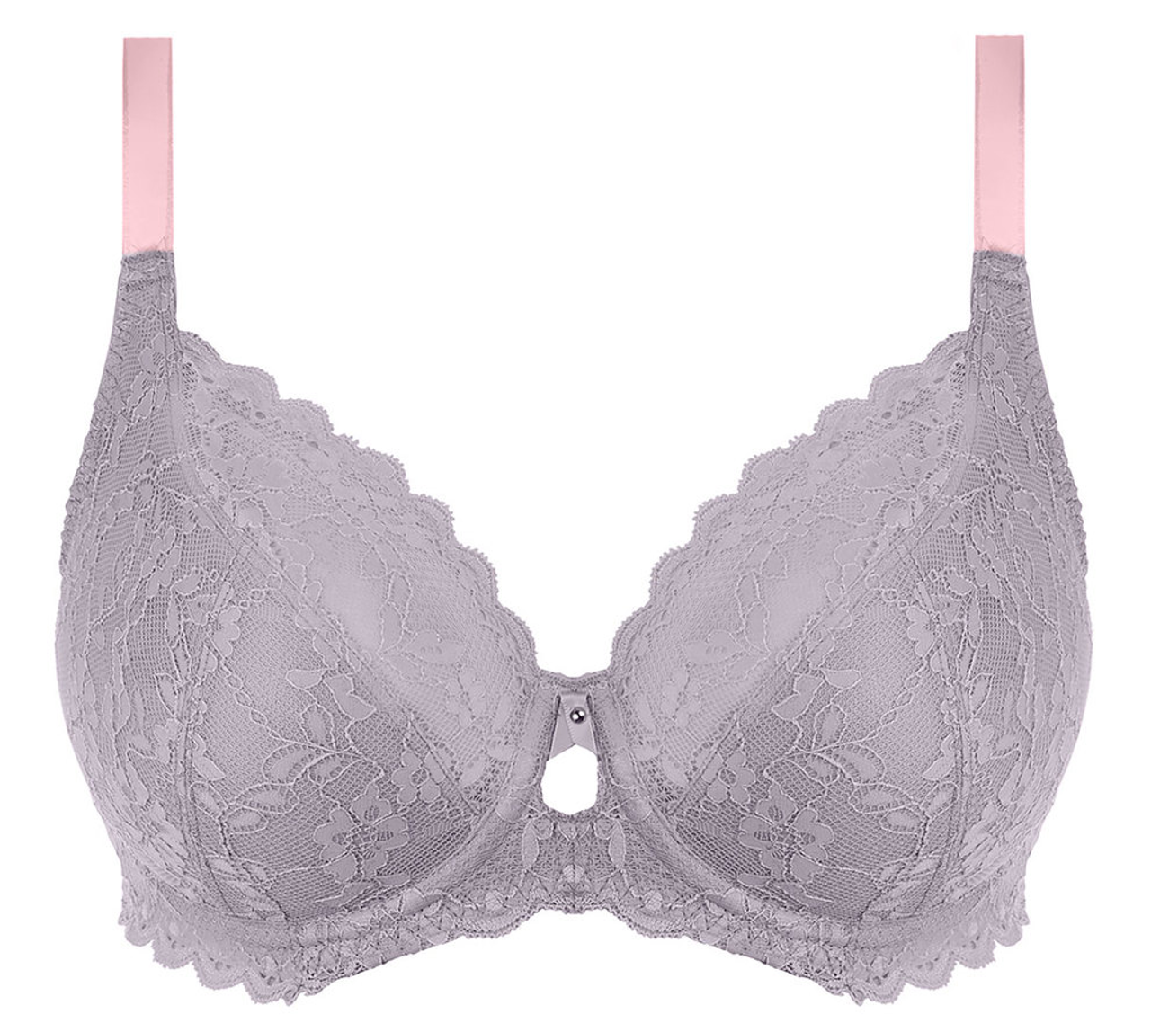 FREYA OFF BEAT MINERAL GREY UNDERWIRE SIDE SUPPORT BRA SIZE 30F / 8F