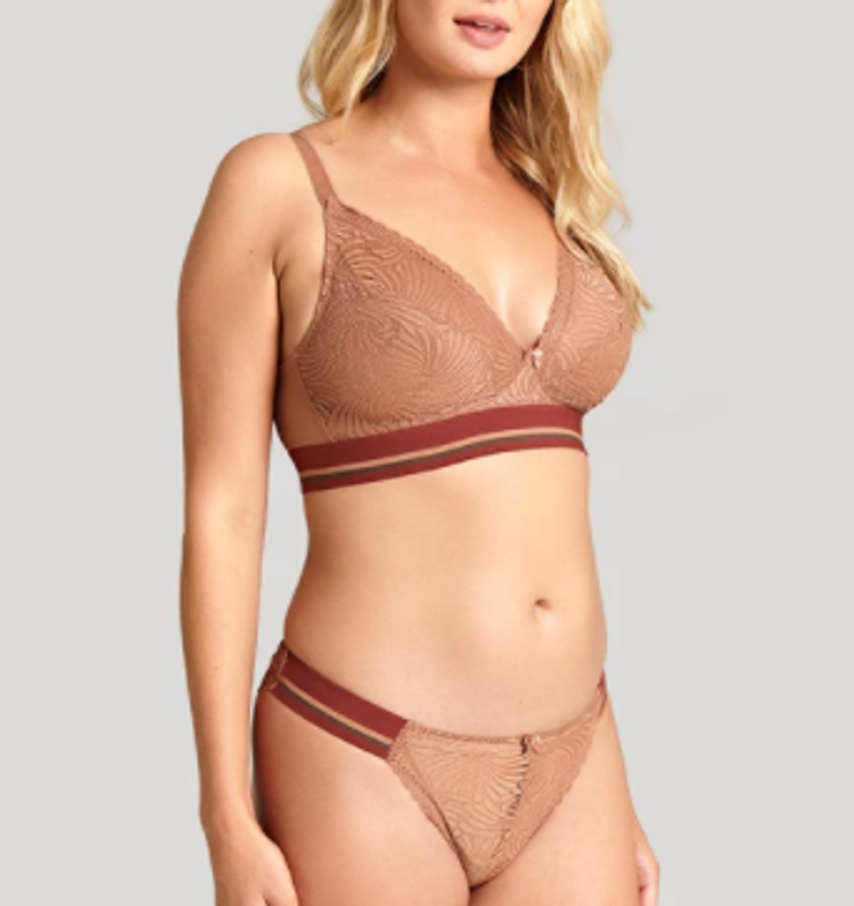 Cleo Lyzy Vibe Triangle Bralette in Caramel FINAL SALE (50% Off) - Busted  Bra Shop
