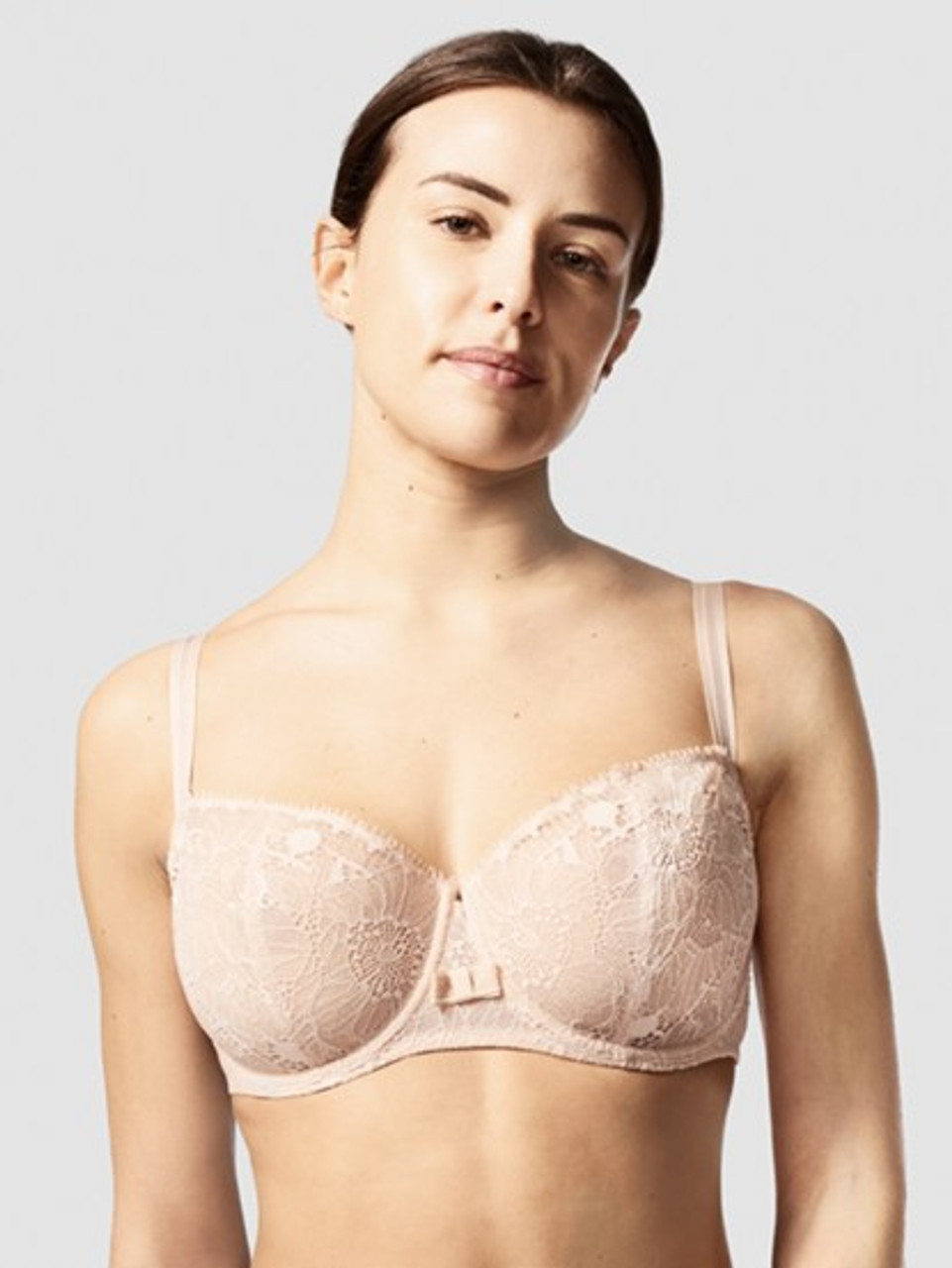 Chantelle Day to Night Lace Unlined Demi Bra in Nude Blush (1N