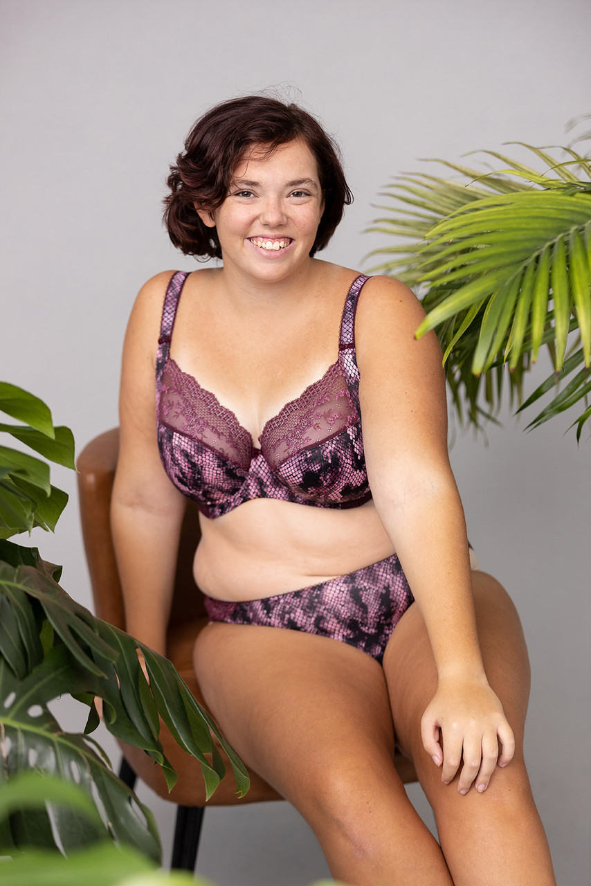 Elomi Lucie Underwire Stretch Plunge Bra in Mambo (MAB) FINAL SALE NORMALLY  $66 - Busted Bra Shop