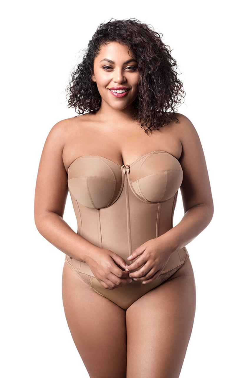 Dominique Longline Smooth Strapless Bra (36DD Nude)