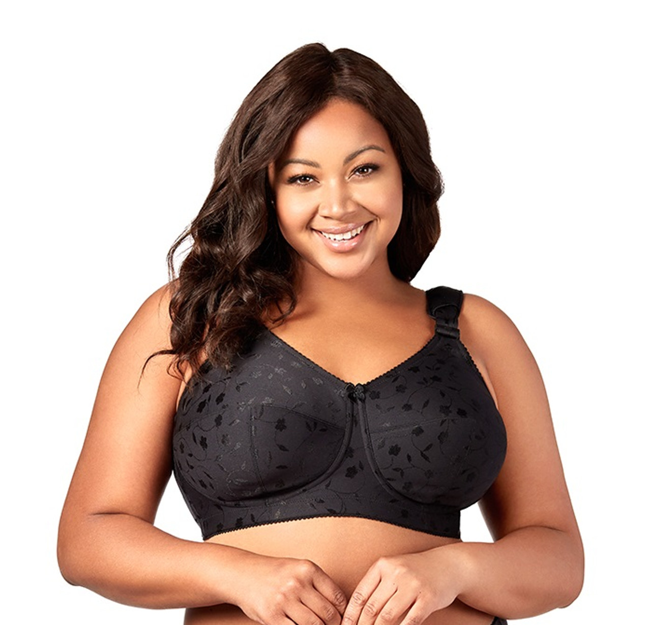 Elila Jacquard Softcup Bra in Black - Busted Bra Shop