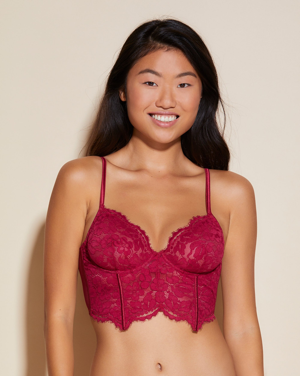 Buy Red Floral Lace Underwired Bra 40C, Bras
