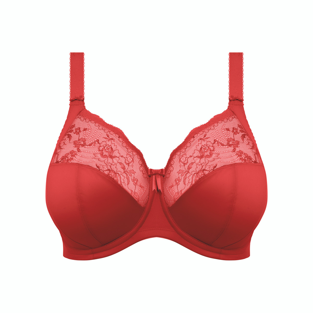 Elomi Morgan Stretch Lace Banded Underwire Bra in Haute Red - Busted Bra  Shop