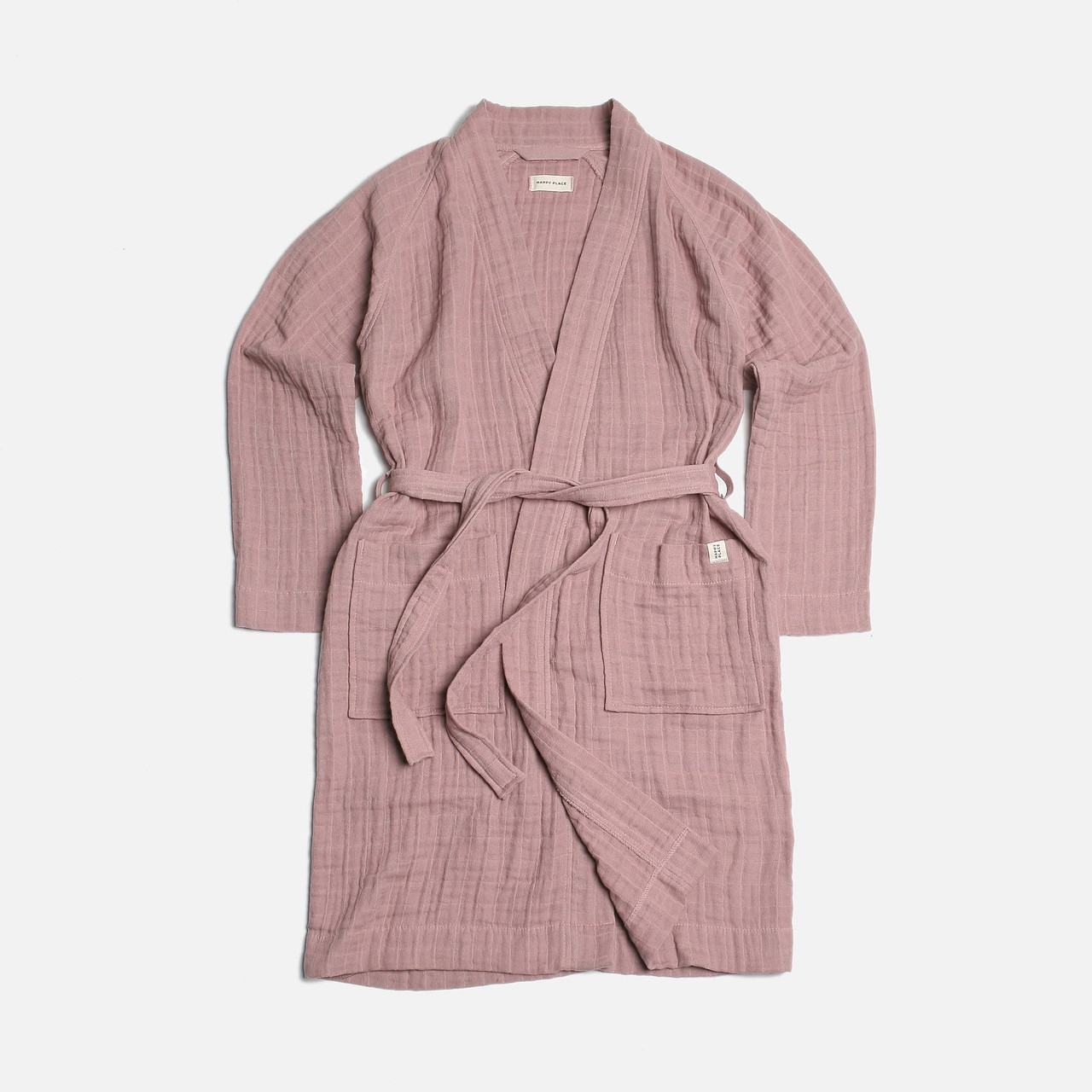 Happy Place Women's Waffle Robe Lightweight Organic Cotton