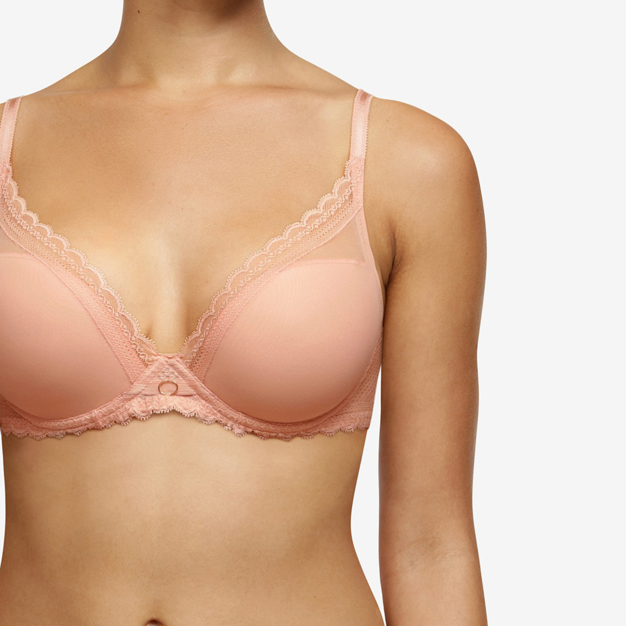 Womens Parisian Allure Unlined Plunge Bra Opale