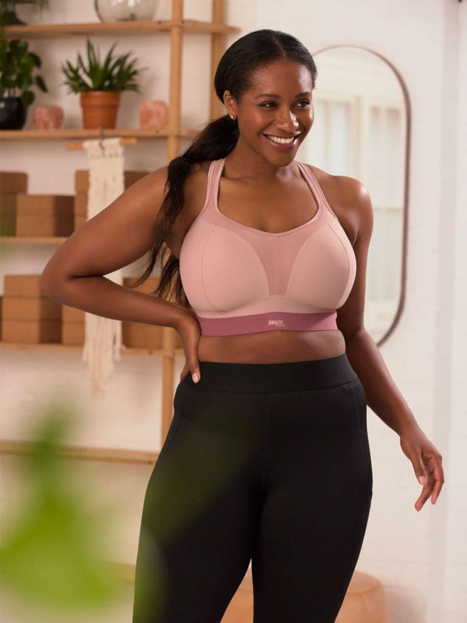 Panache Non-Wired Sports Bra in Warm Taupe - Busted Bra Shop