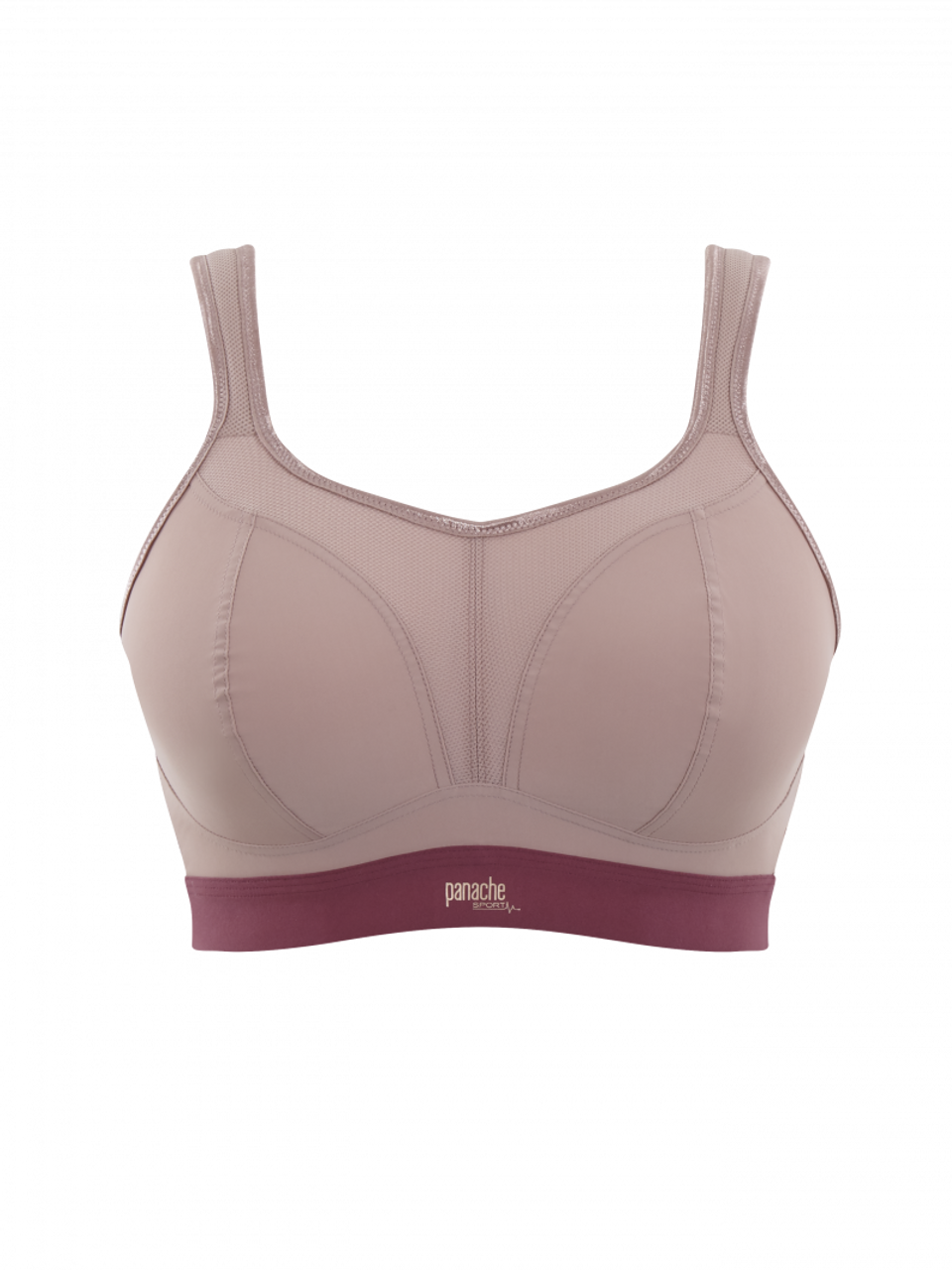 Non-wired shape sports bra [Taupe / Raspberry] – The Pantry Underwear