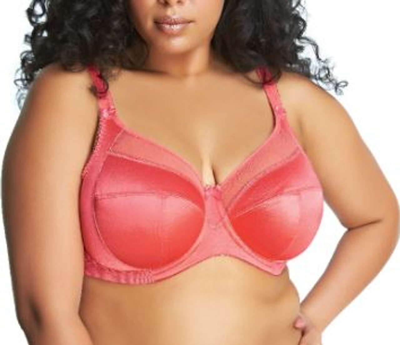 Goddess Keira Underwire Banded Bra in Coral FINAL SALE NORMALLY $48