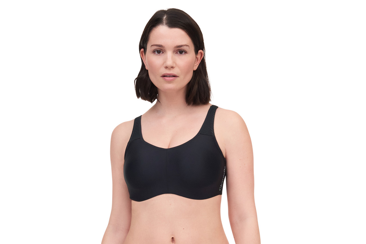 Chantelle High Impact Everyday Sports Bra in Black (11) - Busted Bra Shop