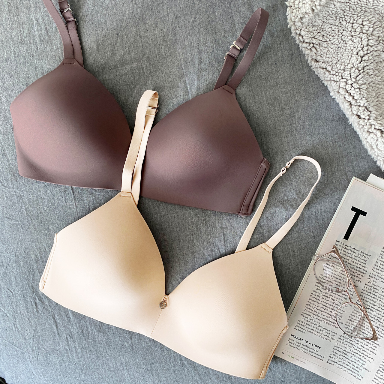 Montelle Wirefree T-Shirt Bra in Almond Spice - Busted Bra Shop