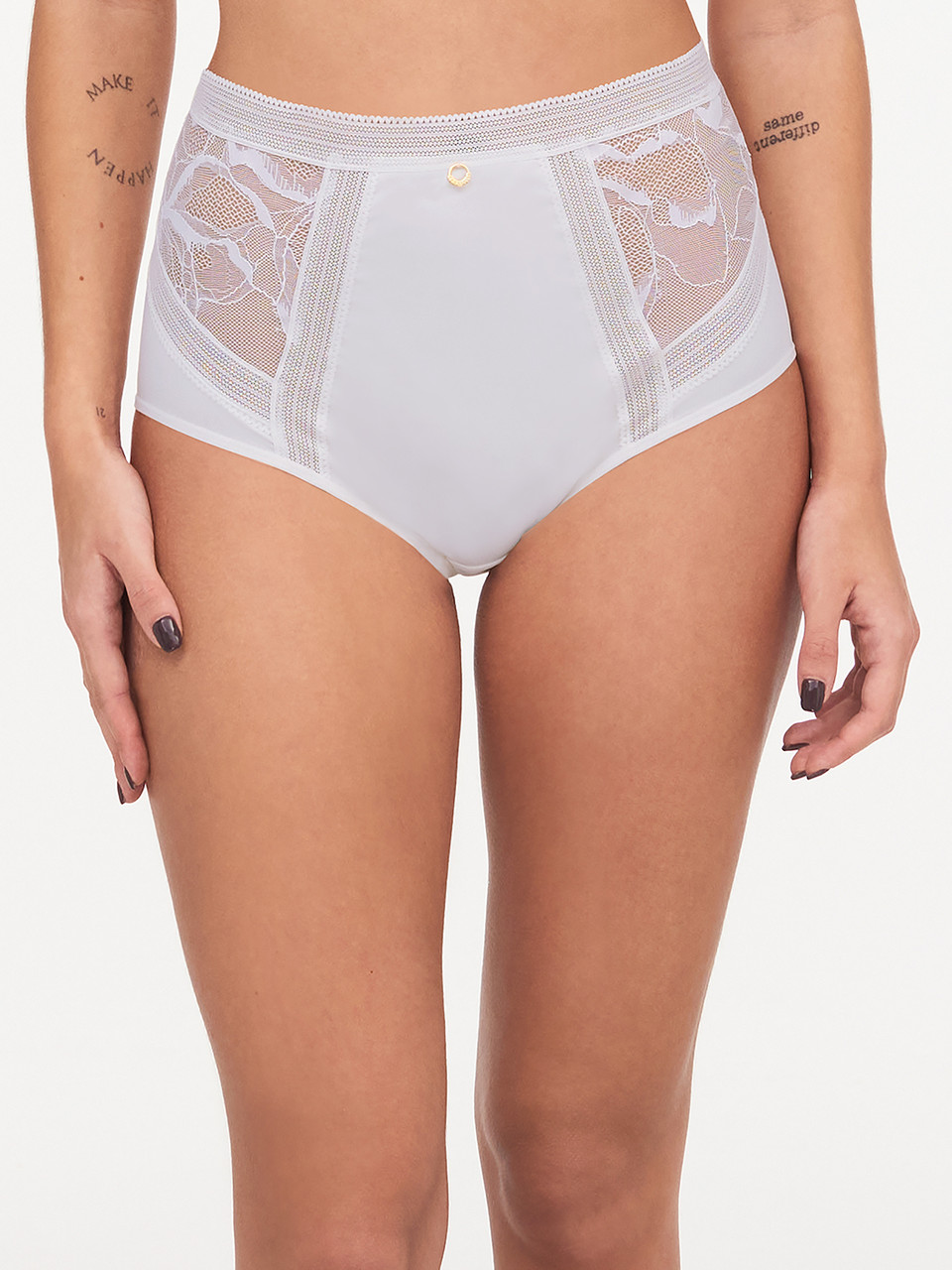 Chantelle True Lace High Waisted Brief in Milk (LW)