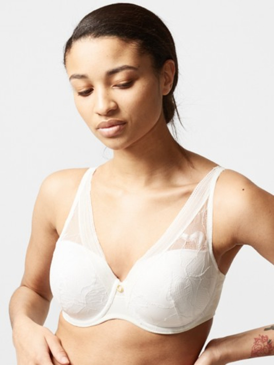 Buy White Recycled Lace Full Cup Comfort Bra 38E, Bras