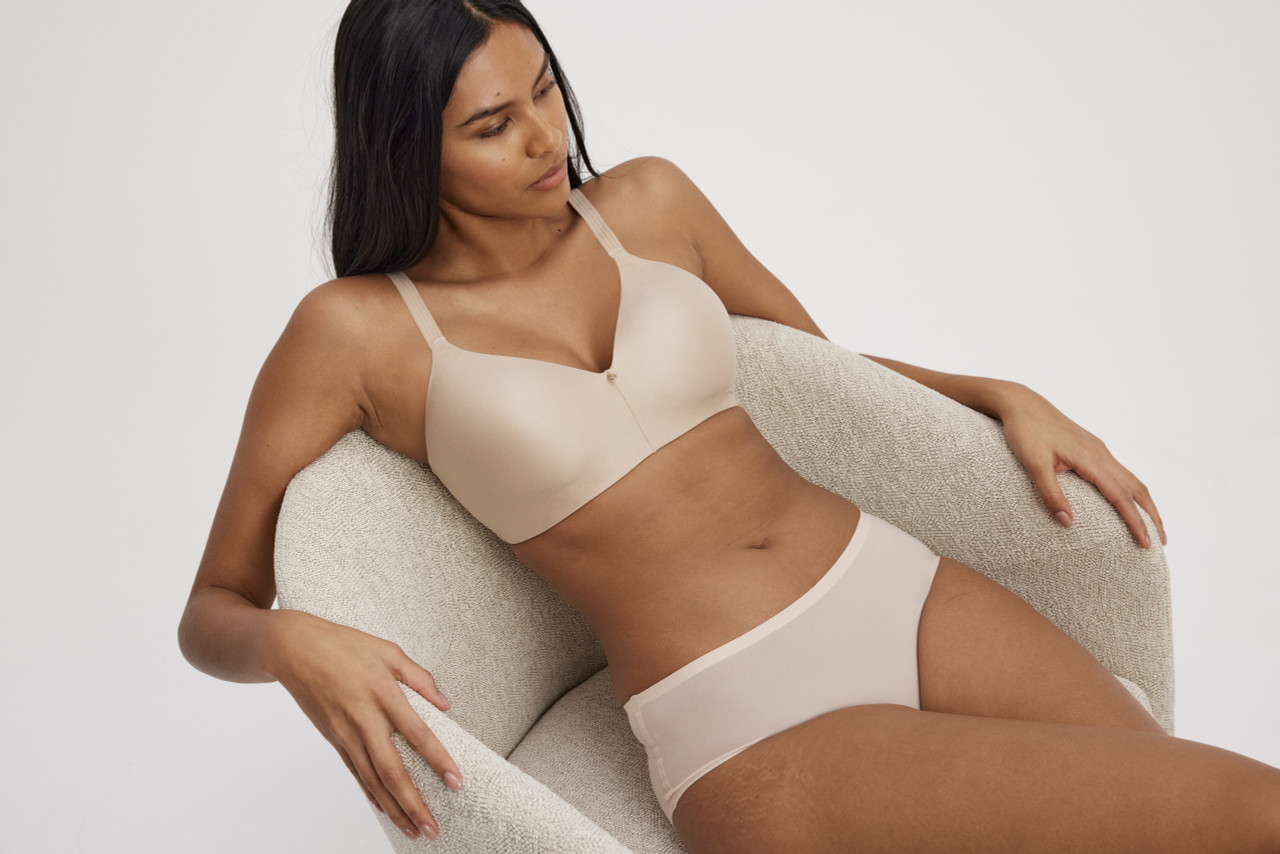 Chantelle C Comfort Wirefree T-Shirt Bra in Nude Sand