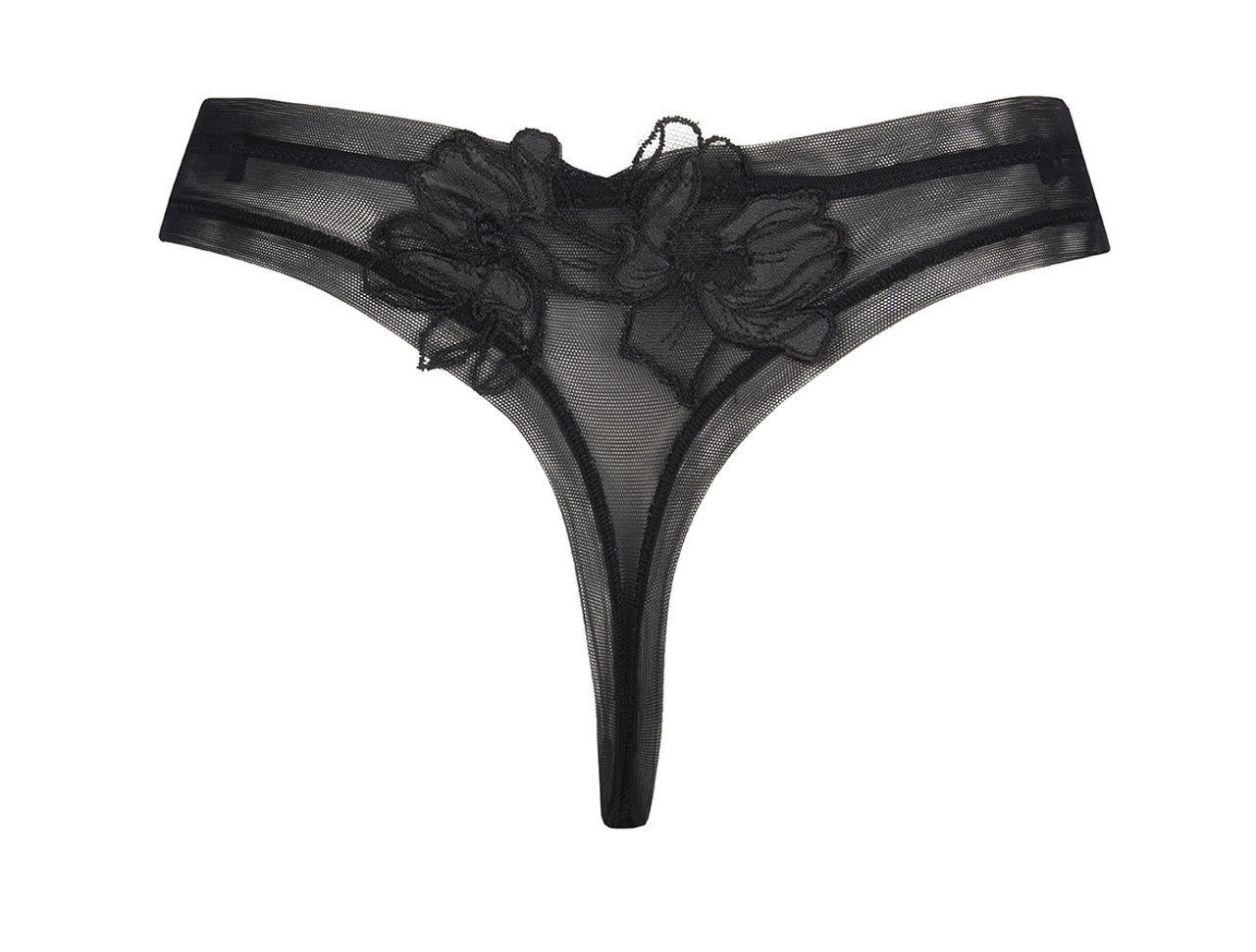 Lise Charmel Lingerie Feerie Couture thong sexy black Calais lace ACH0574