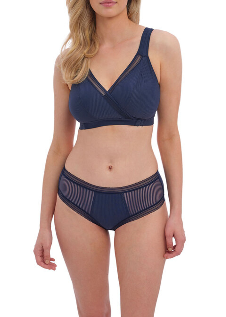 Fantasie Illusion Underwire Side Support Bra in Navy - Busted Bra Shop