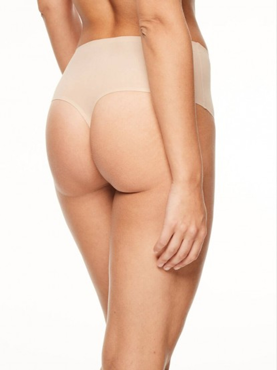 Chantelle Soft Stretch High Waist Thong in Ultra Nude - Busted Bra Shop