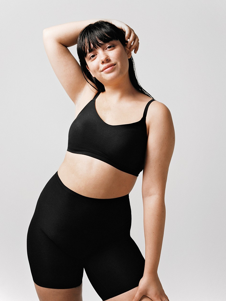 Chantelle Soft Stretch Mid-Thigh Short in Black - Busted Bra Shop