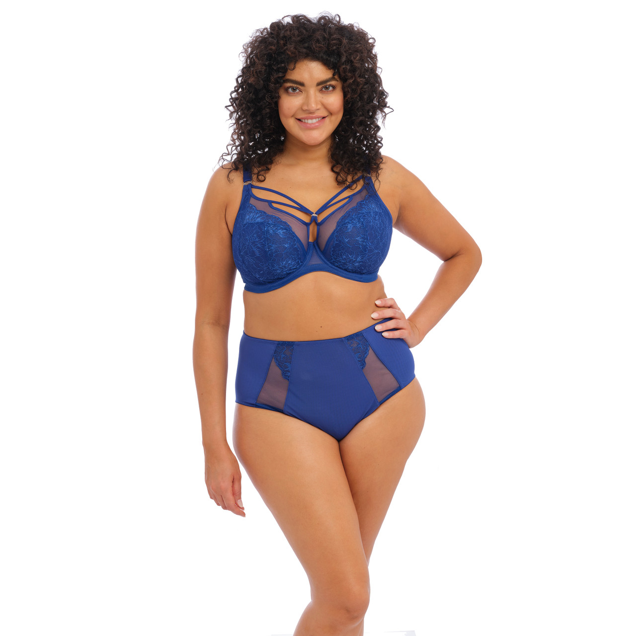  Elomi Brianna Underwire Plunge Bra Lapis 40G (US 40I) : ファッション